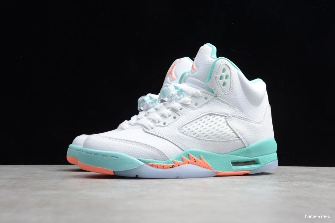 HYPE 440892-100 Light GS Air Jordan 5 Aqua 0701